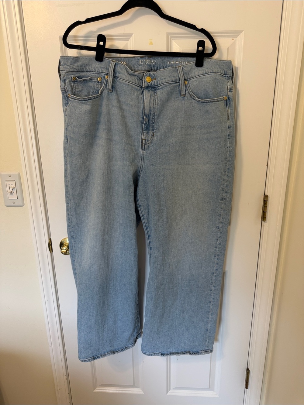 J. Crew Light Blue Slim Wide Leg Jeans 36